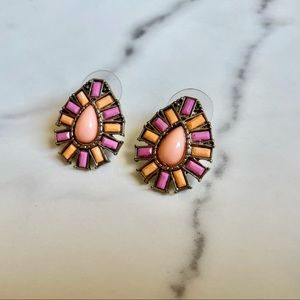 New old navy pink orange earrings